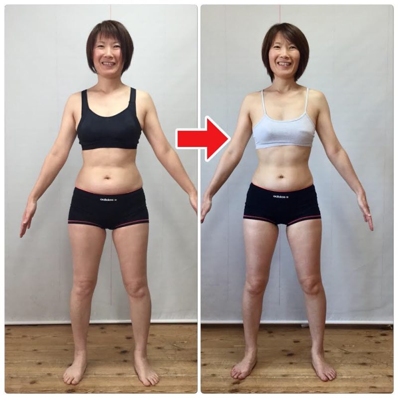 ビフォーアフター 46歳女性 変化を実感する以上にダイエットのやる気がでることってないかも Re Body リボディ ダイエットコーチ 安江歩のブログ